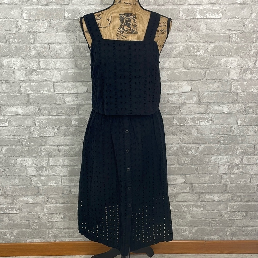 Mossimo Black Eyelet Skirt Set
